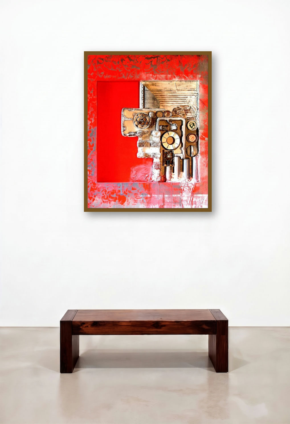 Decorative Assemblages Ii by artist Vivek Rao displayed in a Urban Loft Home Office
