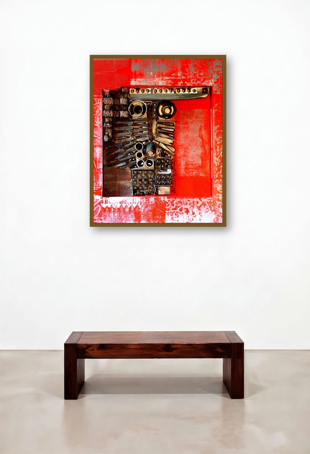 Decorative Assemblages Iii by artist Vivek Rao displayed in a Transitional Lounge