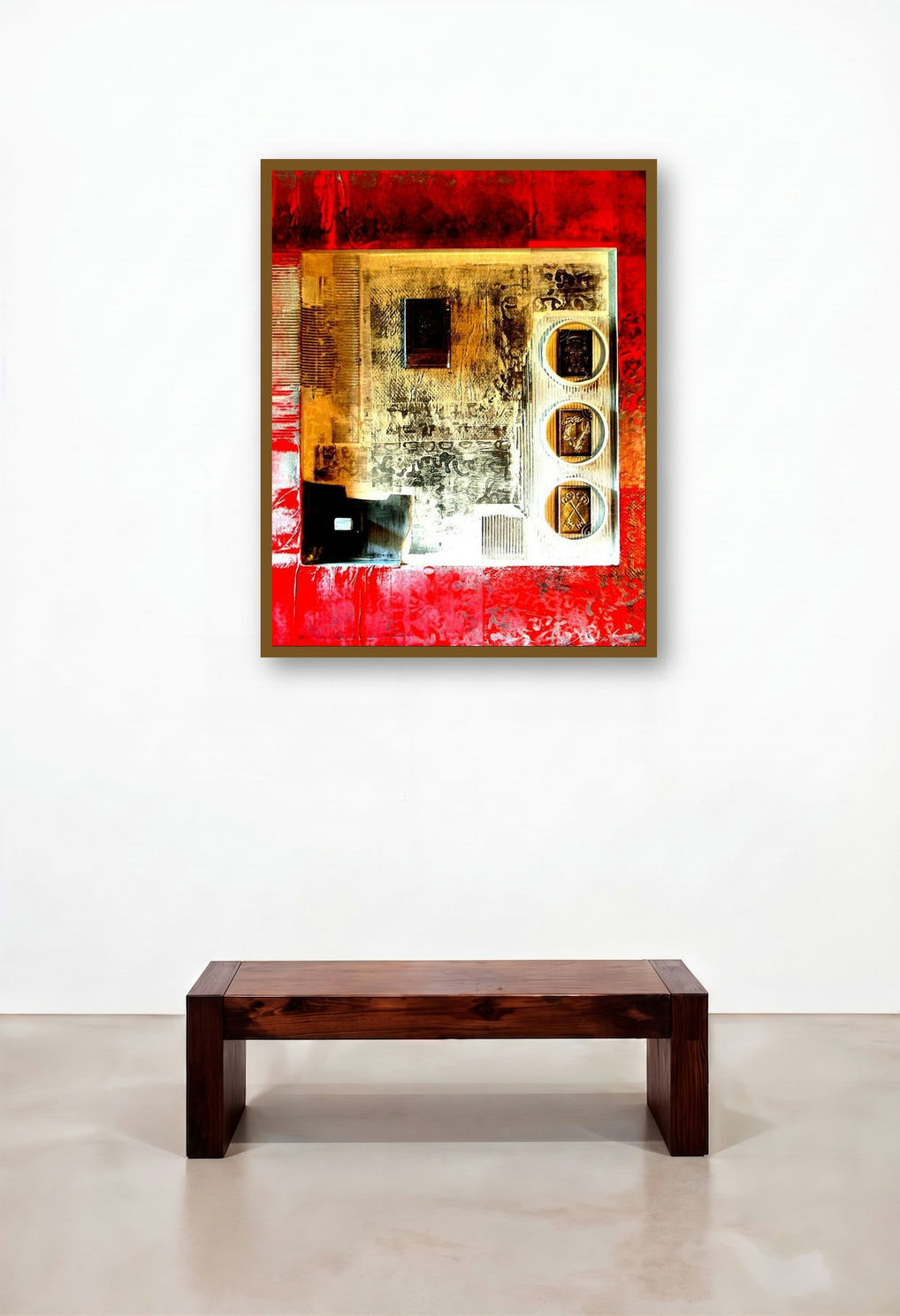 Decorative Assemblages Vii by artist Vivek Rao displayed in a Industrial Study