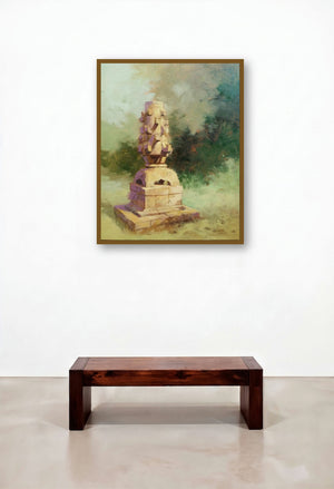 Deepmal (Guardian of the Past) by artist Mohan Charya displayed in a Boutique Hotel Style Reception Area