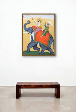 Deepmala (The Celestial Journey) by artist Aditi Agarwal displayed in a Transitional Dining Room