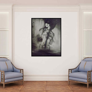 In-situ view of Arabinda Samanta's 'Desire 1' painting in a room