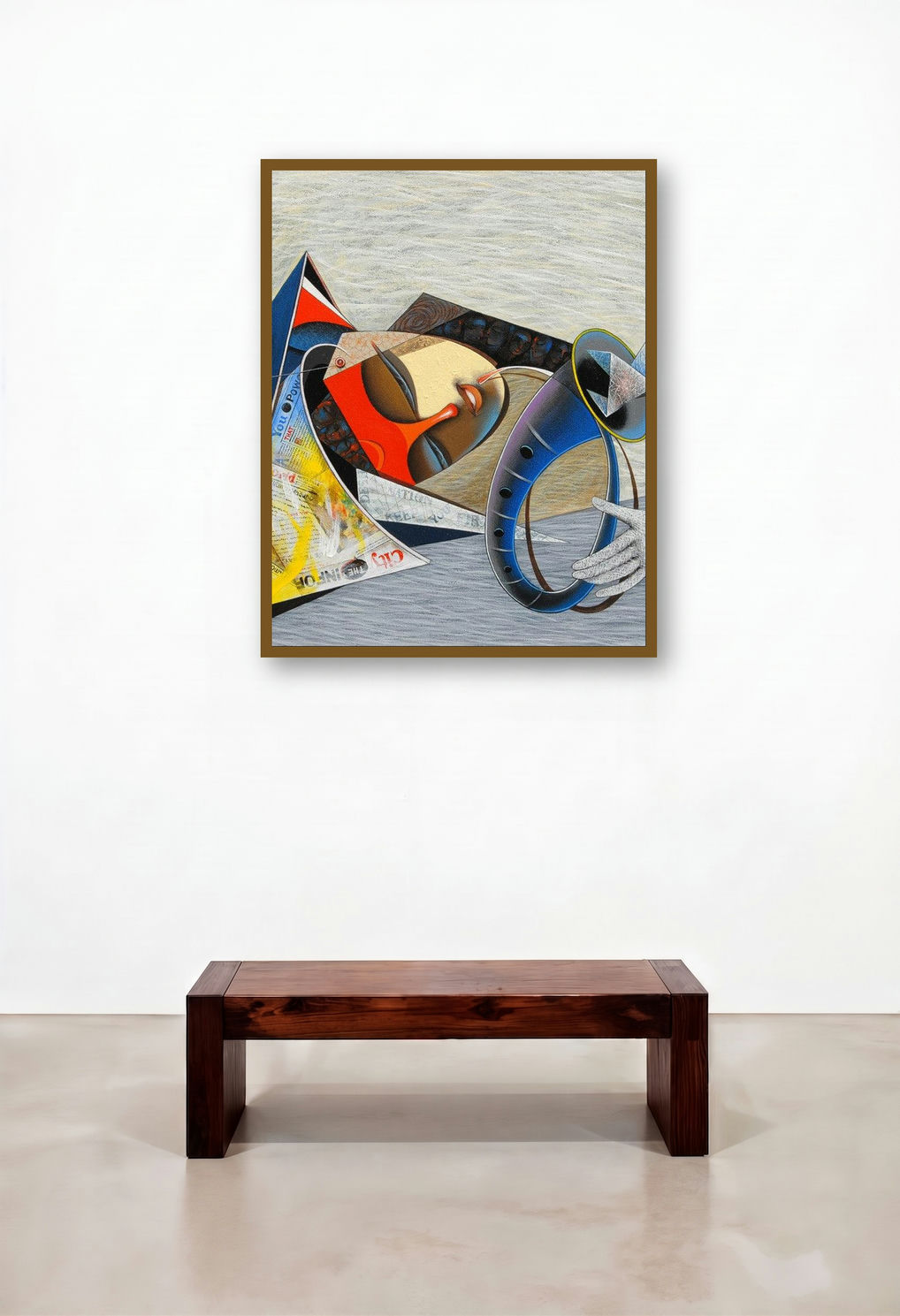 Destination 3 (The Dreamer) by artist Pradip Sarkar displayed in a Transitional Family Room