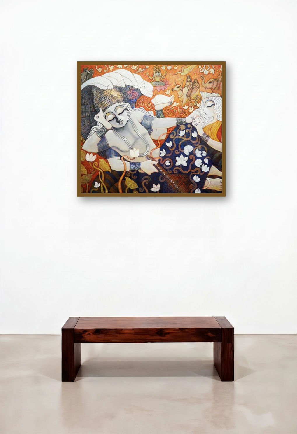 Devarshee (Cosmic Slumber displayed in a Japandi Lounge