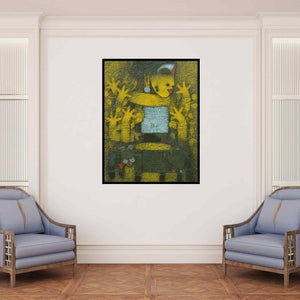 In-situ view of Basuki Dasgupta's 'Devi 6 (Untitled)' painting in a room