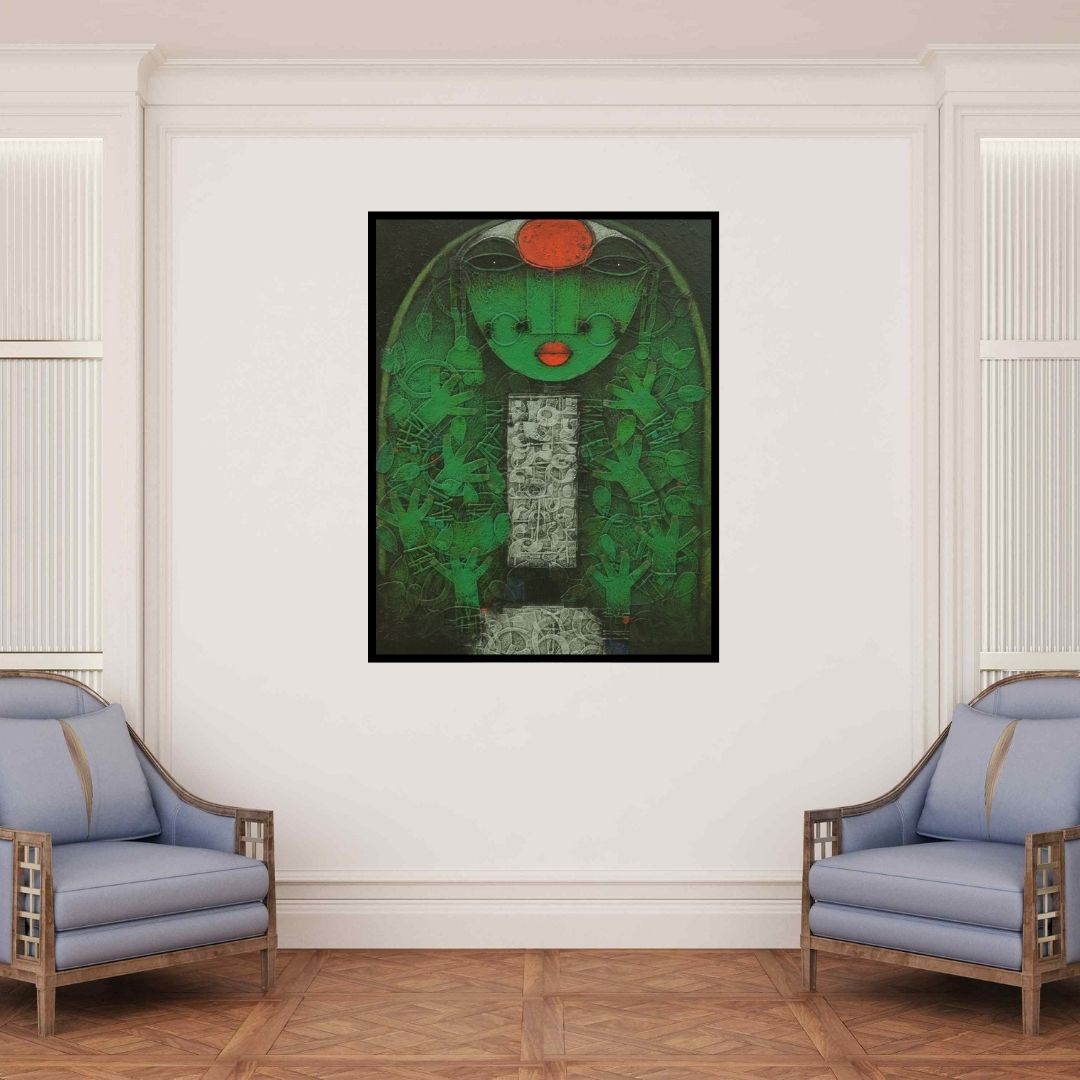 In-situ view of Basuki Dasgupta's 'Devi 7 (Devi 7)' painting in a room