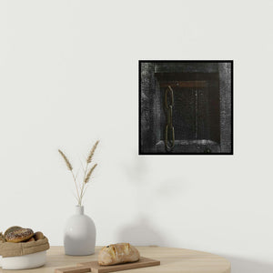 In-situ view of Gopal Pardeshi's 'Door 2 (Bound by Time**)' painting in a room