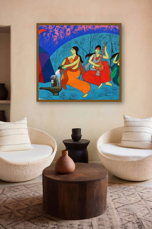 Devotion (Hymn to Shiva) by artist Chetan Katigar displayed in a Luxury gallery