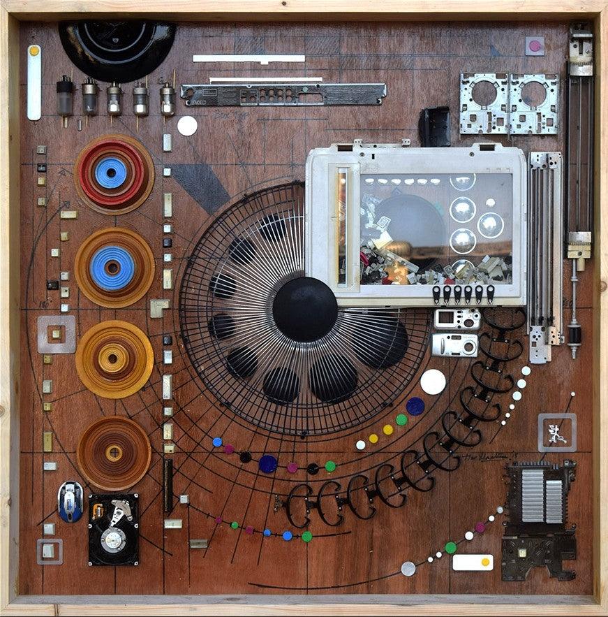 contemporary sculpture titled 'Digital Intolerance', 48x48x4 inches, by artist Haribaabu Naatesan on Acrylic Glass