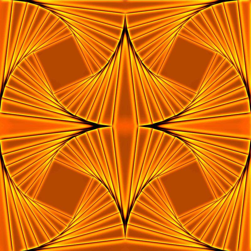 Abstract Digital Painting digital art titled 'Disco Gold', 24x24 inches, by artist Sumit Mehndiratta on canvas