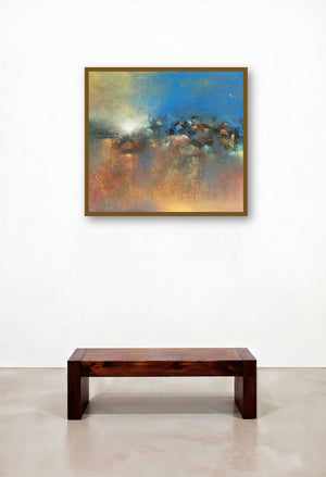 Distance View (Twilight Town) by artist M Singh displayed in a Coastal Study