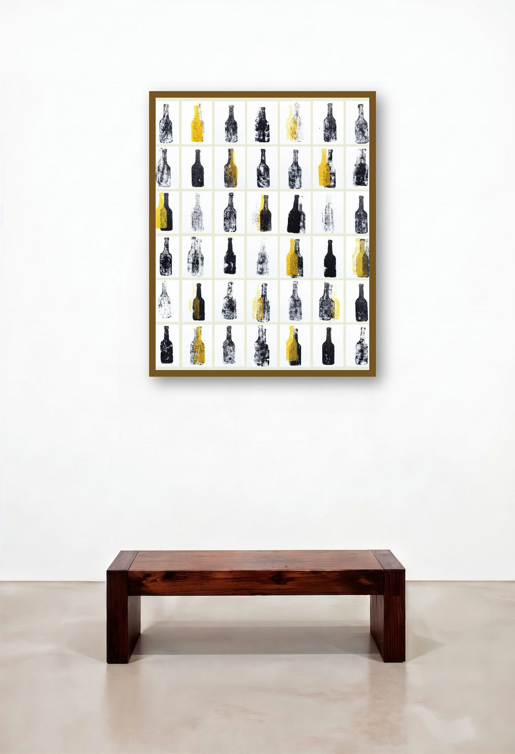 Distortion 8 (Variations on a Theme) by artist Bhuneshwar Azaad displayed in a Luxury Lounge