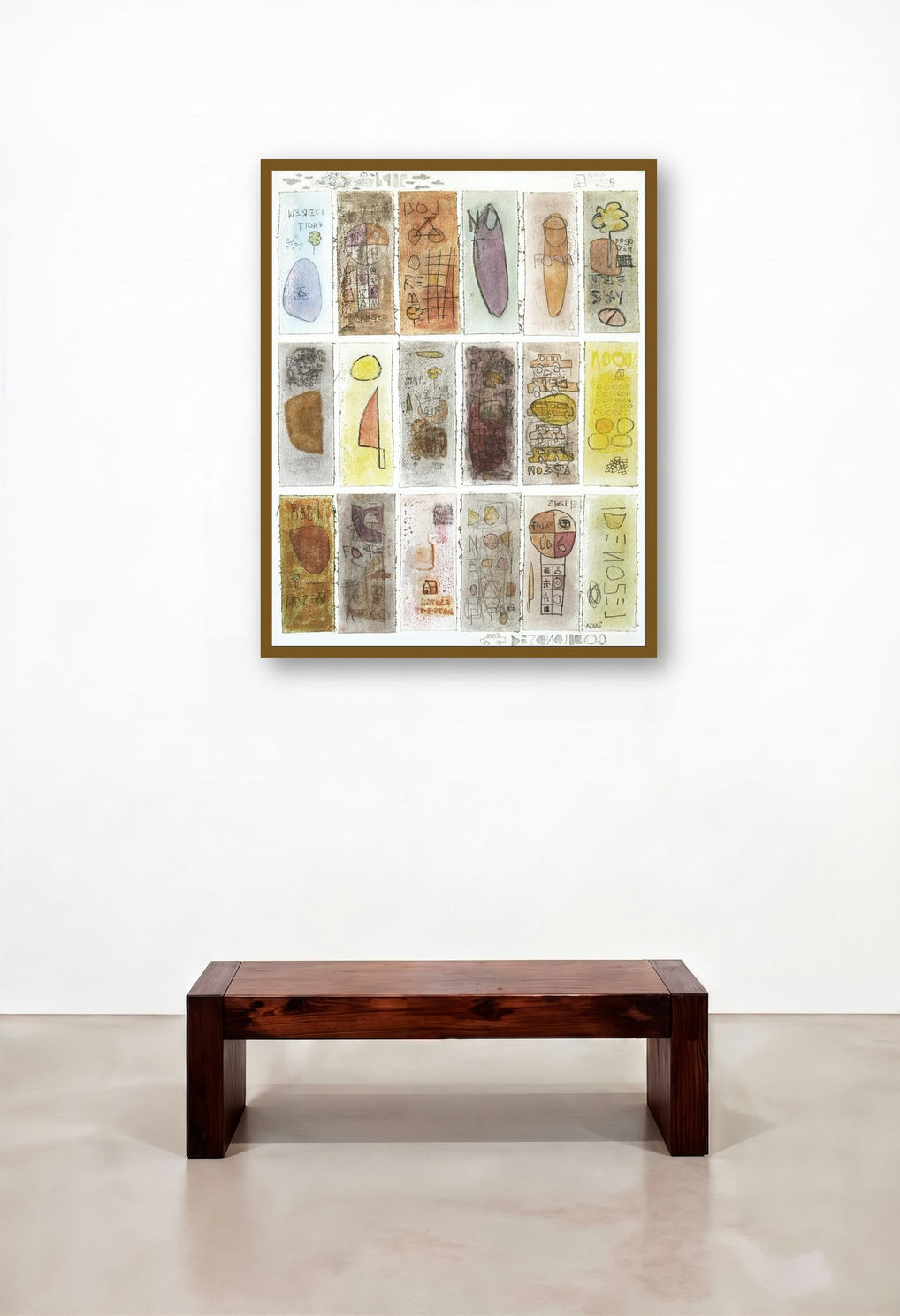 Distortion 9 (Visual Lexicon) by artist Bhuneshwar Azaad displayed in a Eclectic Lounge