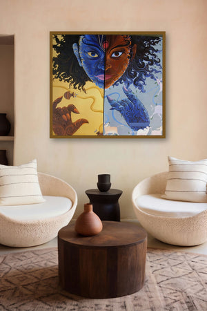 Divine Excuse (Untitled) by artist Bijay Biswaal displayed in a Contemporary Exhibition gallery