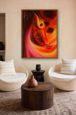 Divine Love by artist Drishti Vohra displayed in a Luxury gallery