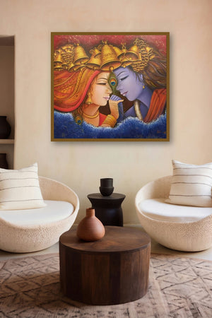 Divine Soul (Divine Union) by artist Rakhi Baid displayed in a Indian Art gallery