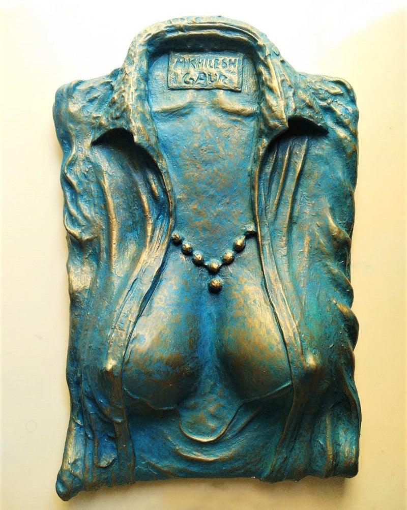 Still-life sculpture titled 'Dj Girl', 17x11x3 inches, by artist Akhilesh Gaur on Fiberglass