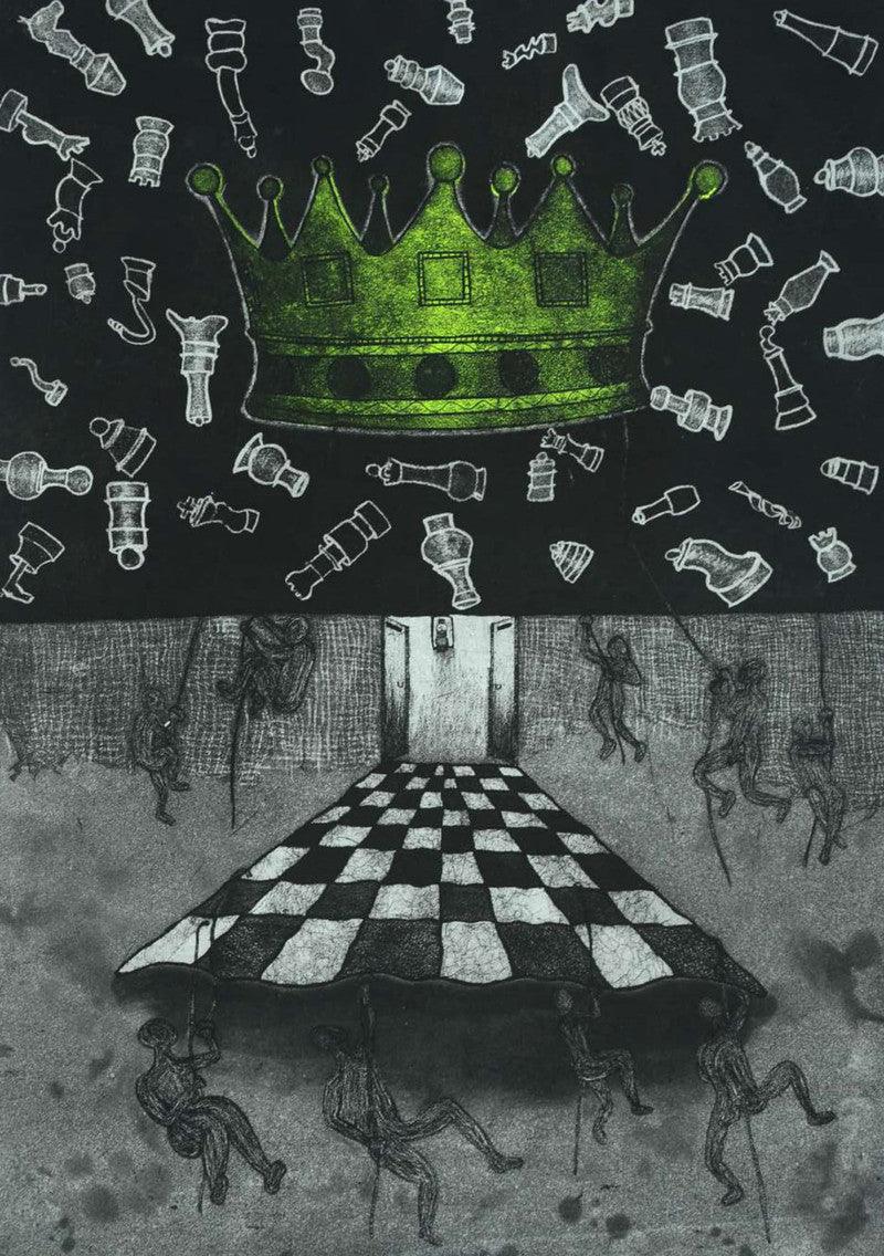 contemporary printmaking titled 'Door Of Heaven', 19x13 inches, by artist Diksha Dhingra on Paper