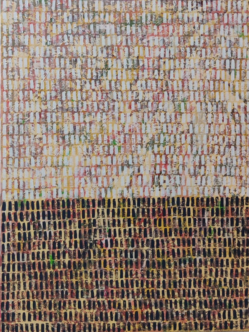 'Down To Earth' abstract acrylic painting by artist Ketki Fadnis, 40x30 inch, on canvas