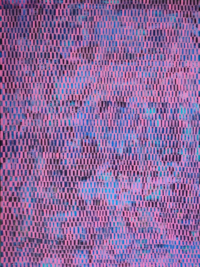 'Dream Blossoms' abstract acrylic painting by artist Ketki Fadnis, 48x36 inch, on canvas