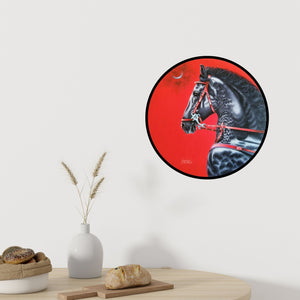 In-situ view of Sanket Sawant's 'Dream Horse' painting in a room