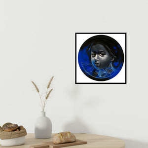 In-situ view of Mithun Dutta's 'Dream Ii (Innocence)' painting in a room