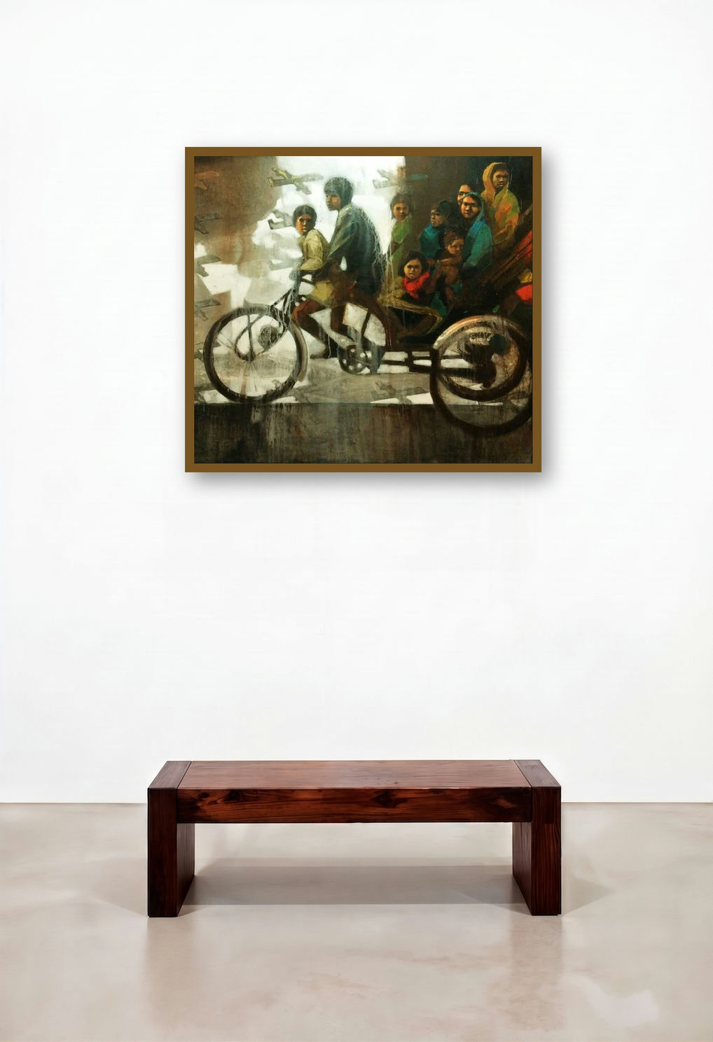 Dream Ride by artist Sanjib Gogoi displayed in a Transitional Hotel Suite