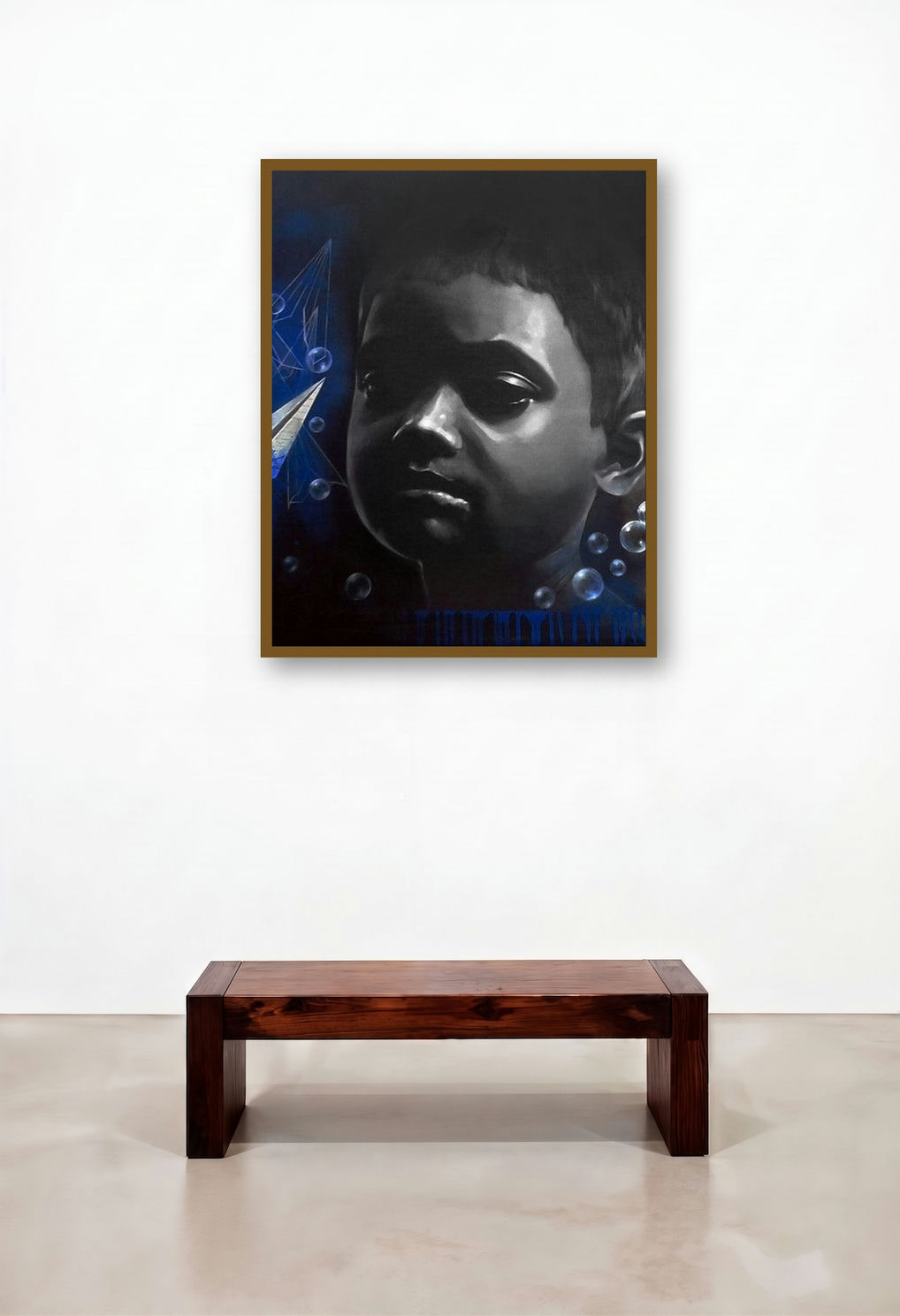 Dreamer by artist Mithun Dutta displayed in a Industrial Foyer