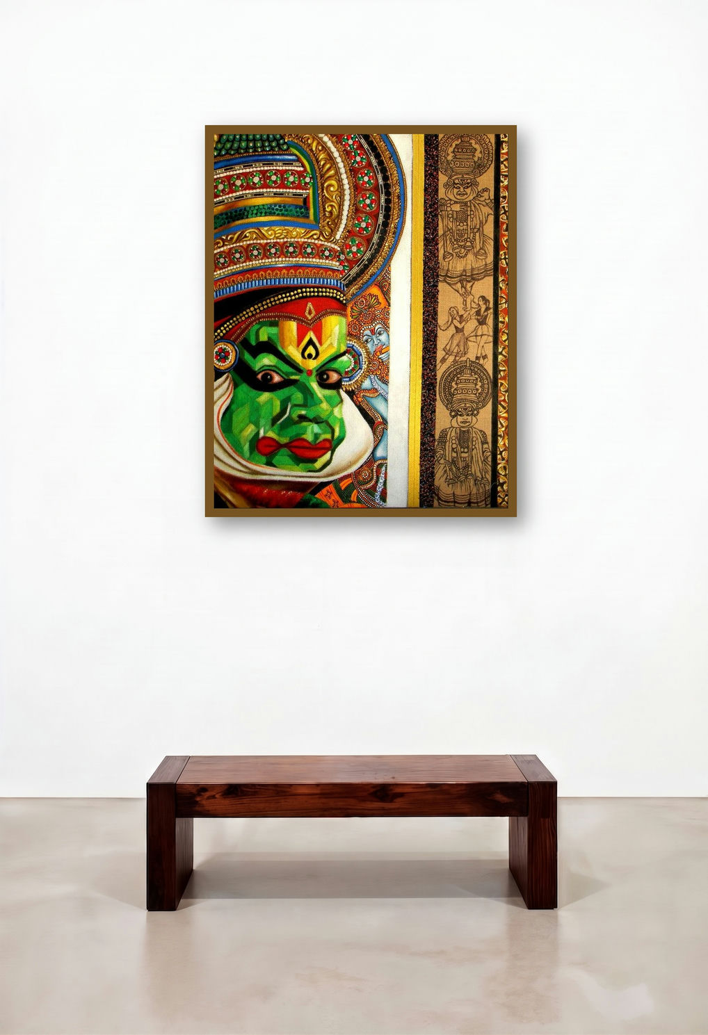 Untitled (A Patriotic Palette) by artist Vidhi Shah displayed in a Designer Dining Room