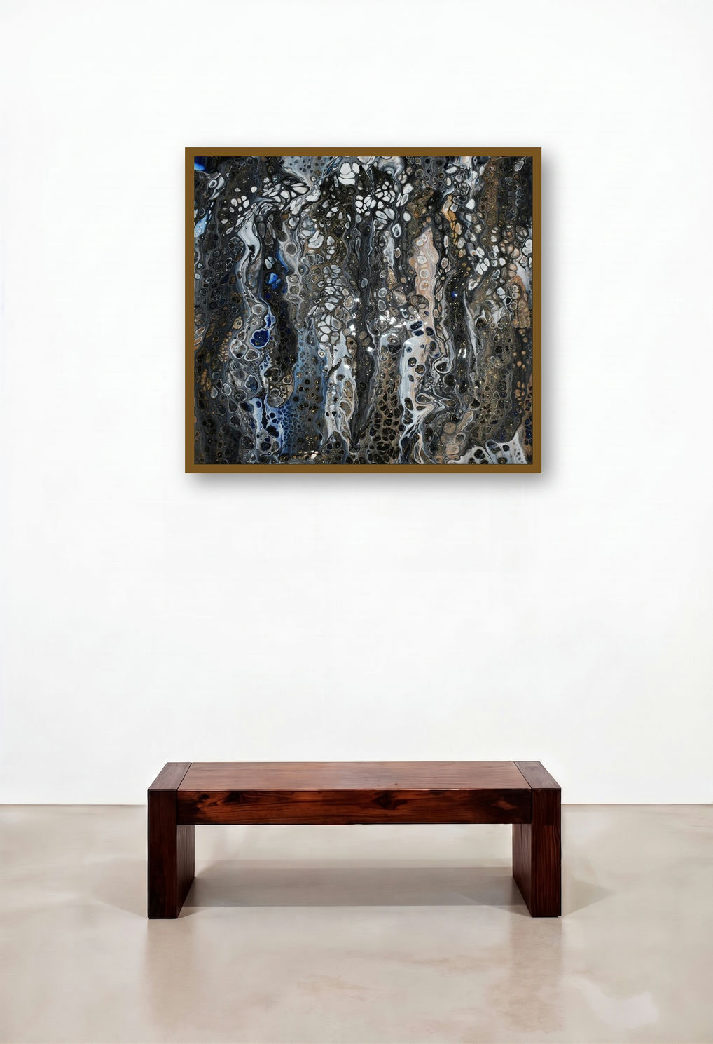 Earth (Flowing Dimensions) by artist Anshuman Acharya displayed in a Classic Dining Room