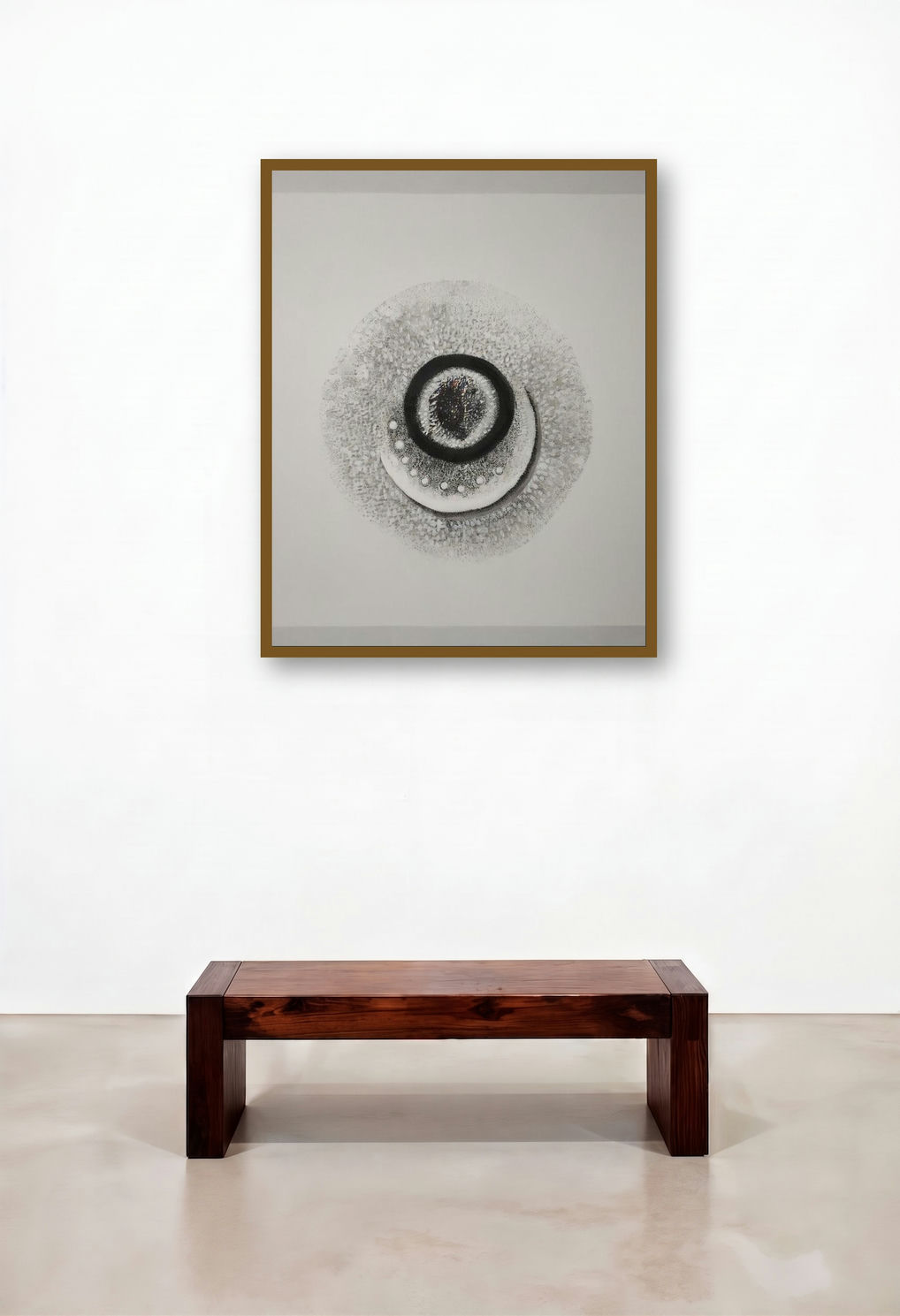Earth In Black Hole by artist Kusum Lata Sharma displayed in a Traditional Home Office