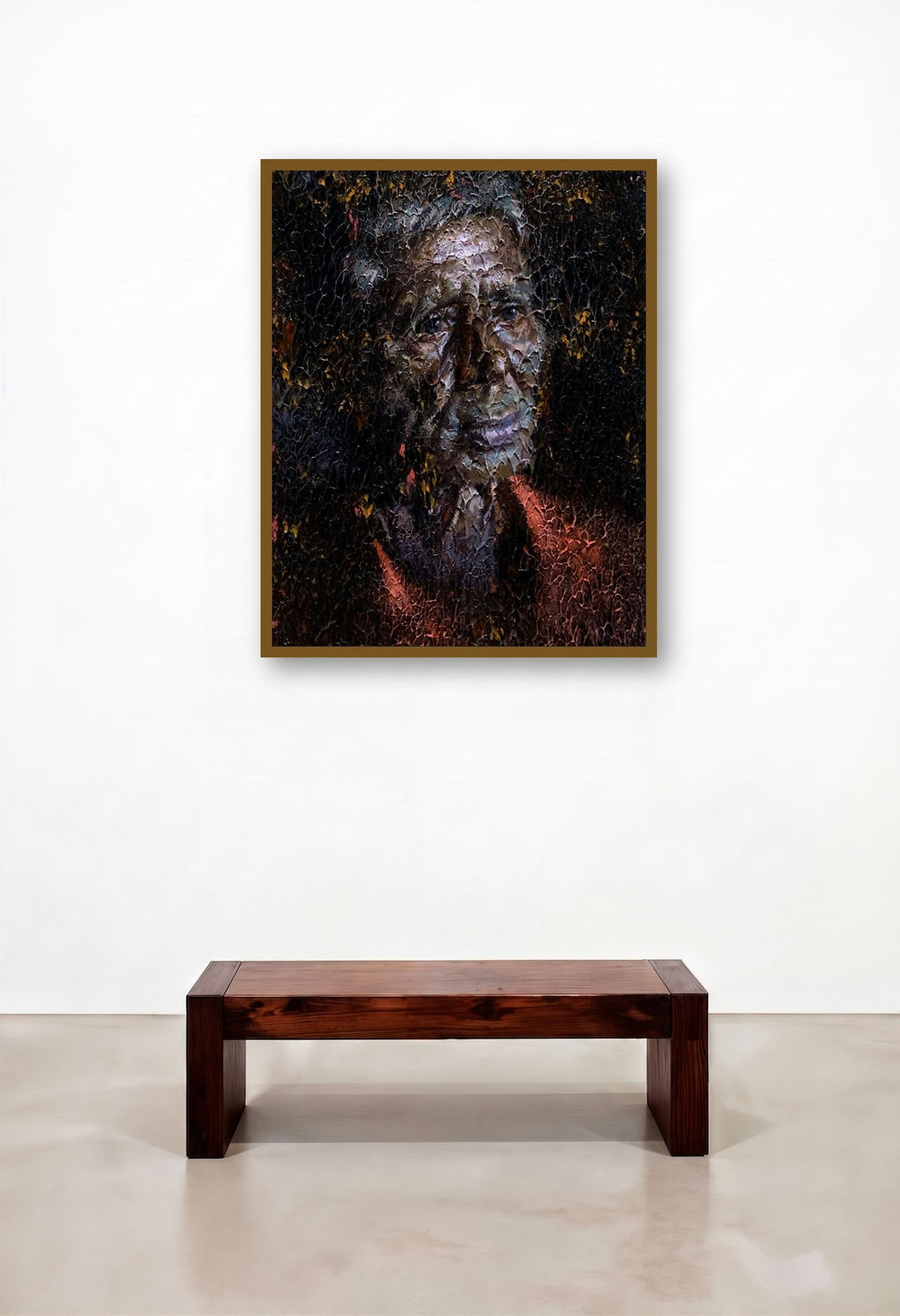 Edge Of Life (Lines of Life) by artist Abhijeet Patole displayed in a Coastal Bedroom
