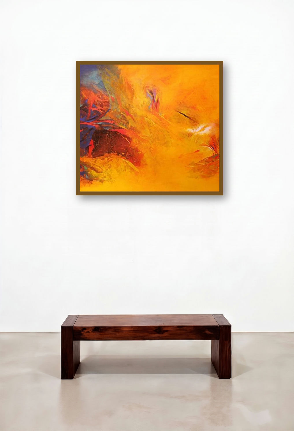 Elements 1 (Solar Flare) by artist Ranjit Singh Kurmi displayed in a Boutique Hotel Style Library