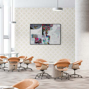 In-situ view of Sunil Yadav's 'Elements Of Nature 2' painting in a room