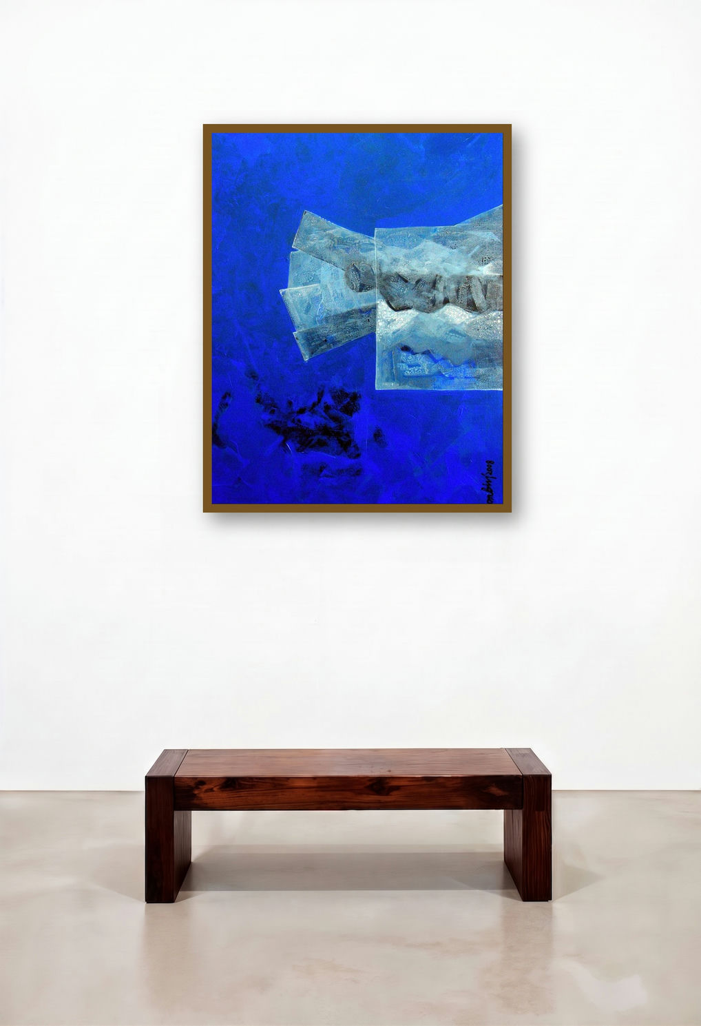 Encounter 3 (Emergence) by artist Prabinkumar Nath displayed in a Industrial Reception Area
