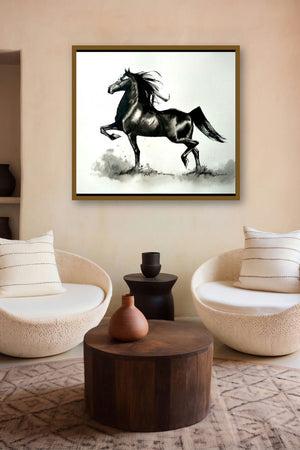 Endurance 01 (Dashing Stallion) by artist Deven Ramesh Bhosale displayed in a Luxury gallery