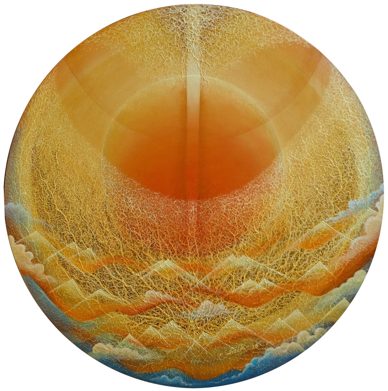 'Enlightenment Vol 11' contemporary acrylic painting by artist Anil Kumar Vishwakarma, 36x36 inch, on canvas