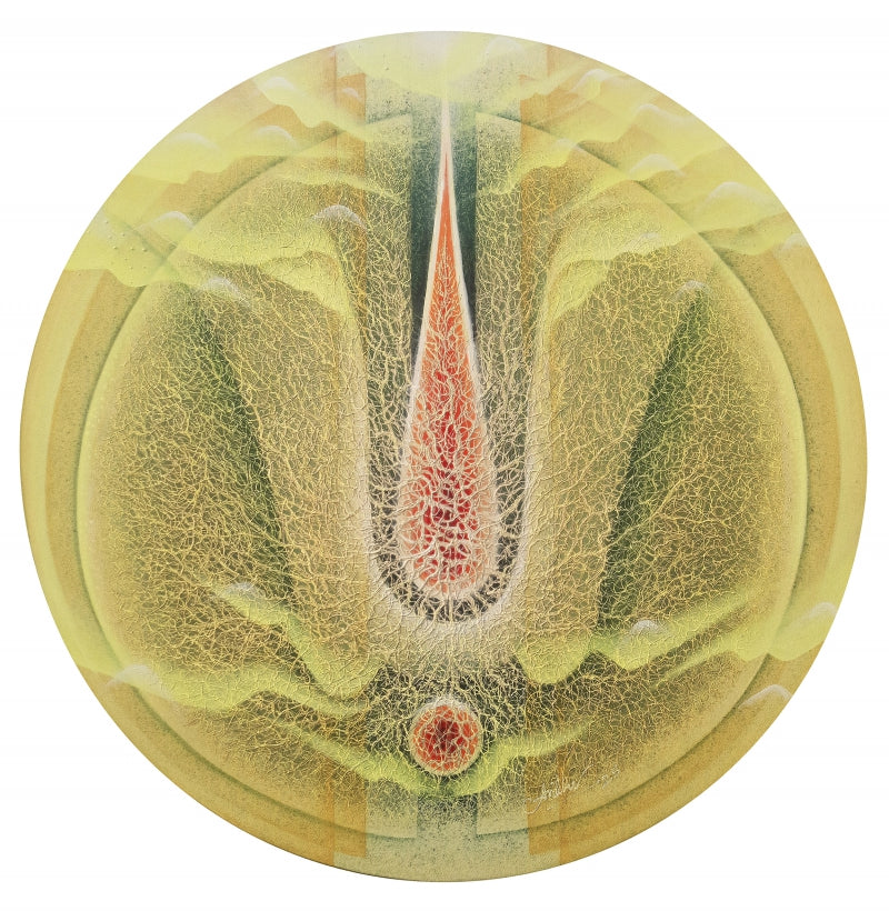 Enlightenment Volume 8' contemporary acrylic painting by artist Anil Kumar Vishwakarma, 36x36 inch, on canvas