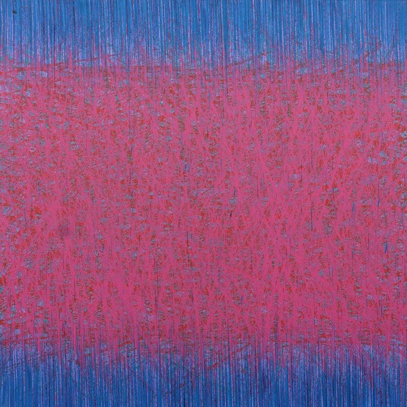 Abstract acrylic painting titled 'Entangled 2', 36x36 inches, by artist Satish Bhaisare on Canvas