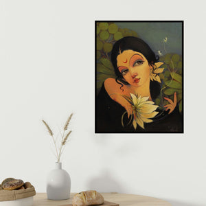 Renuka Fulsoundar's 'Essence Of Emotions' painting visualized above a sofa in a contemporary room.