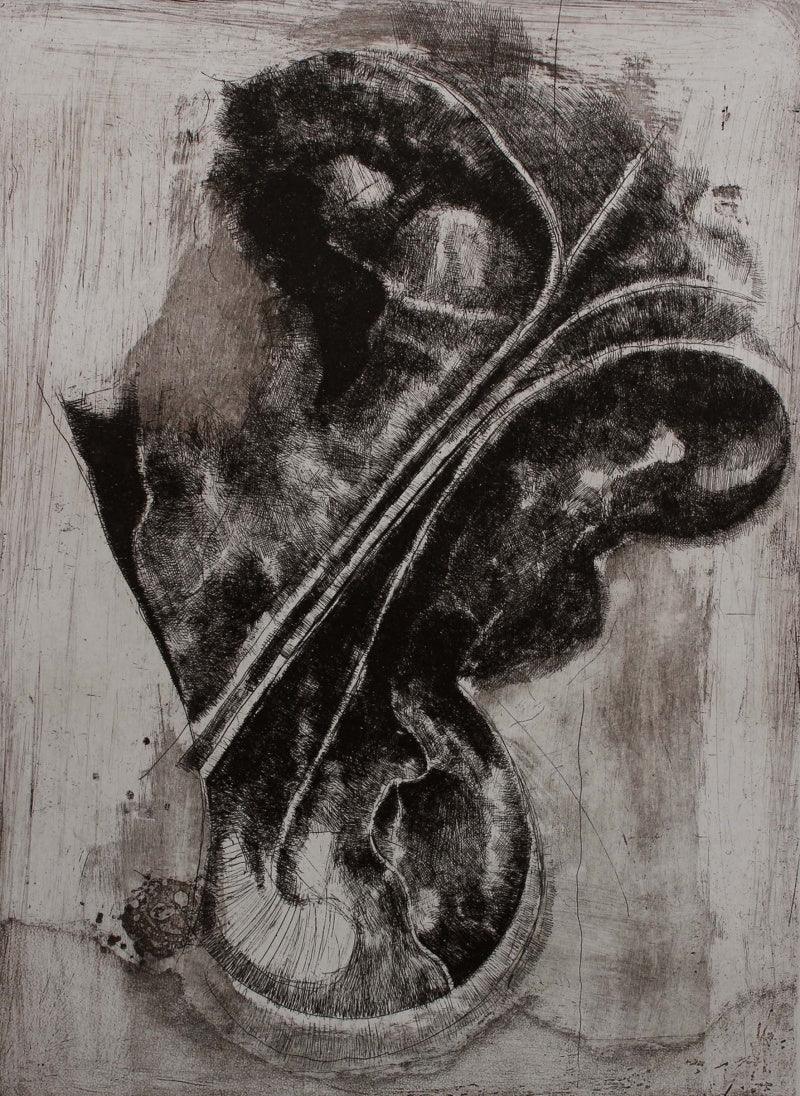 Abstract acrylic painting titled 'ETCHING', 20x13 inches, by artist Murali Chinnasami on Wood