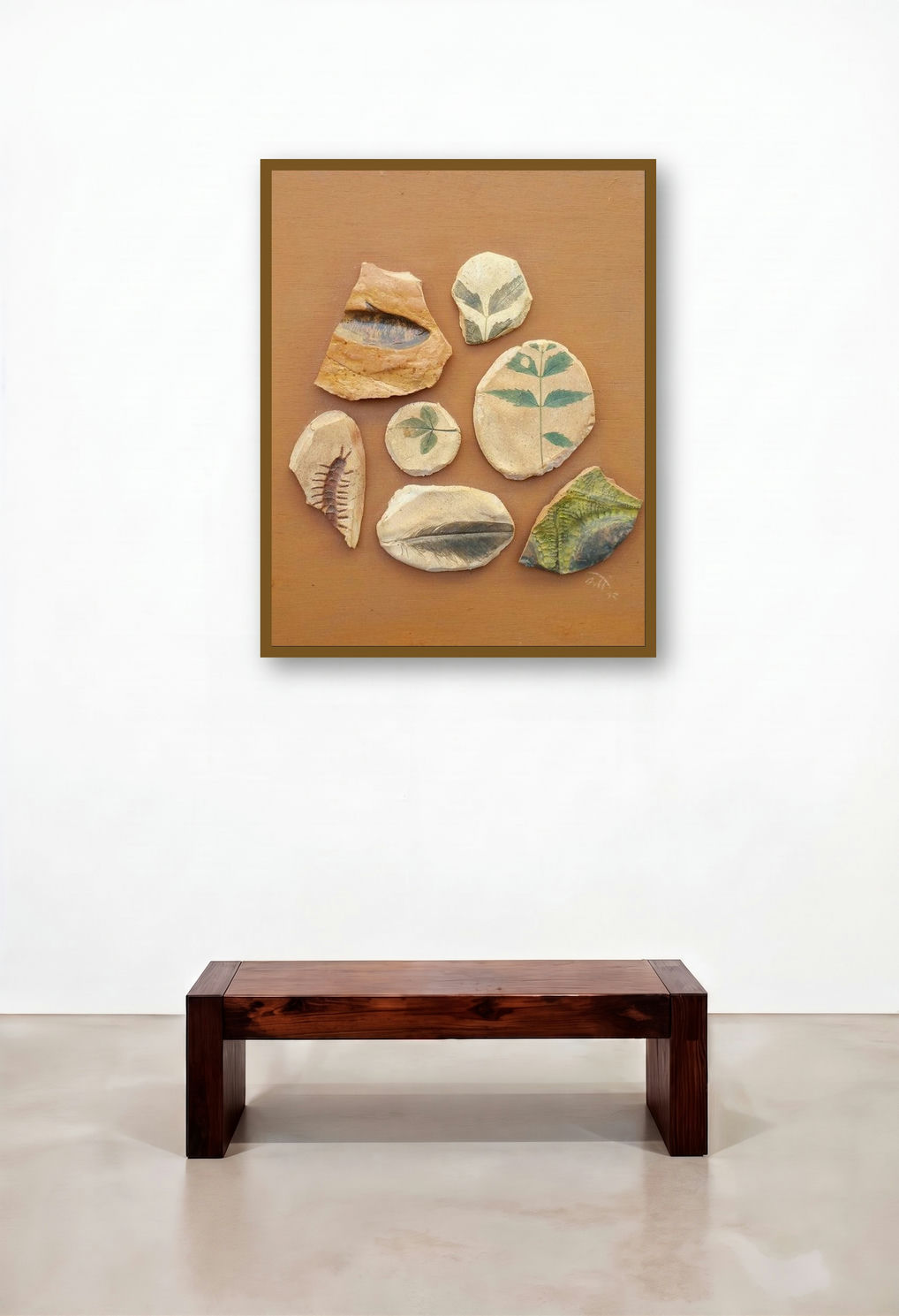 Evidence 1 (Earth's Memory) by artist Onkar Kshirsagar displayed in a Scandinavian Lounge