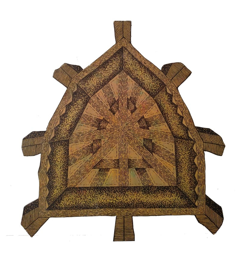 'Existence 37' contemporary acrylic painting by artist Amol Khade, 24x18 inch, on canvas plyboard