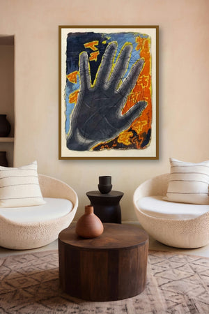 Express (Hand of Fate) by artist Charlee Correia displayed in a Modern gallery