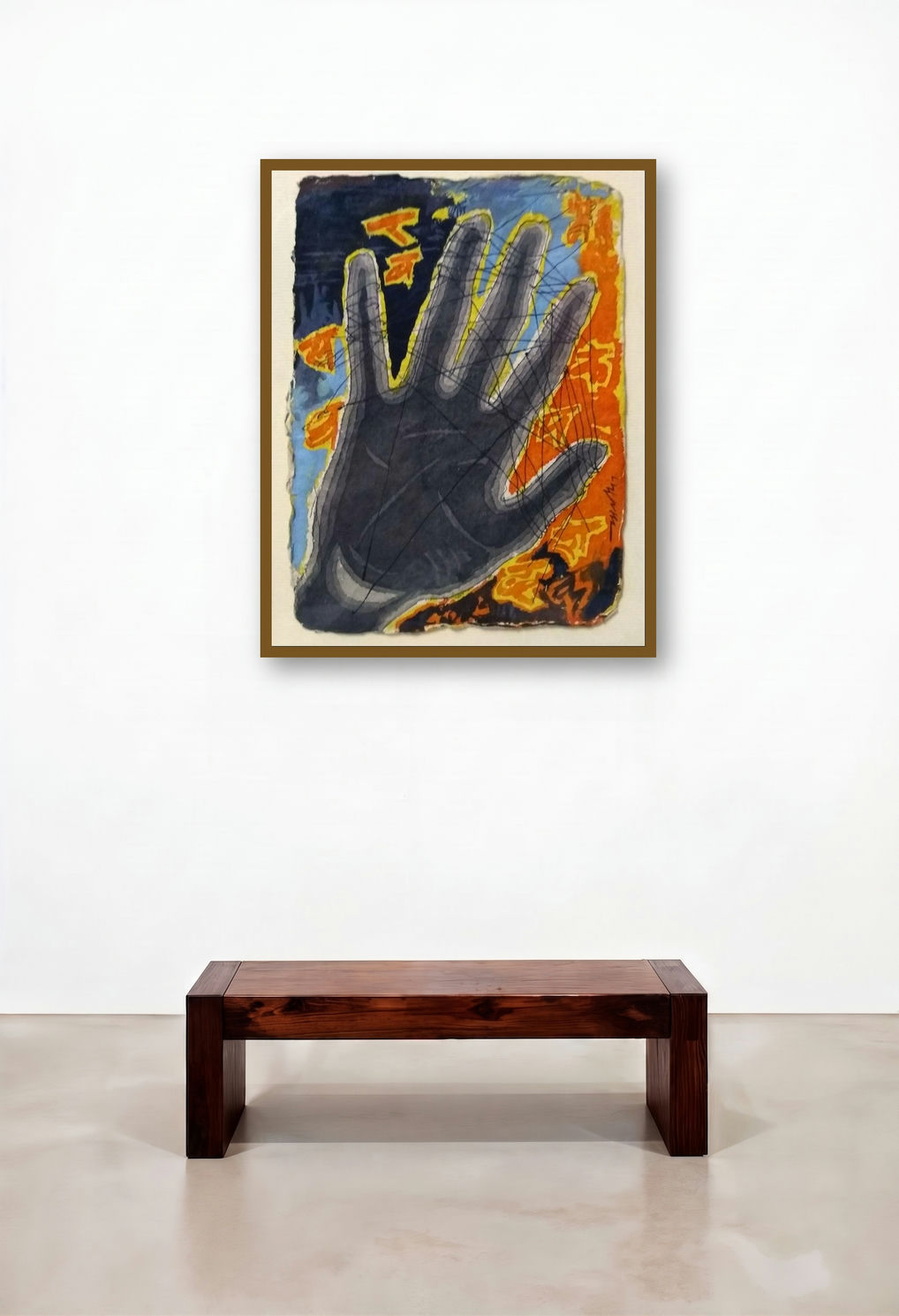 Express (Hand of Fate) by artist Charlee Correia displayed in a Art Deco Home Office