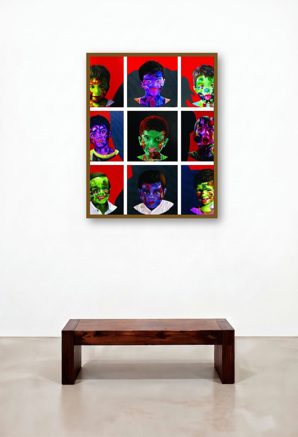 Expression 1 by artist Jitendra Saini displayed in a Elegant Hotel Suite