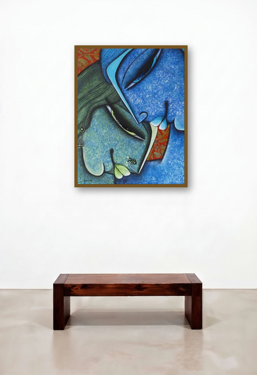 Face Series 4 (A Moment of Connection) by artist Nabanita Konar displayed in a Coastal Study