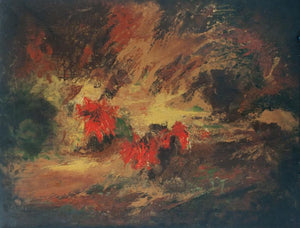 Abstract acrylic painting titled 'Facing The Black', 36x27 inches, by artist Sanjay Akolikar on Canvas