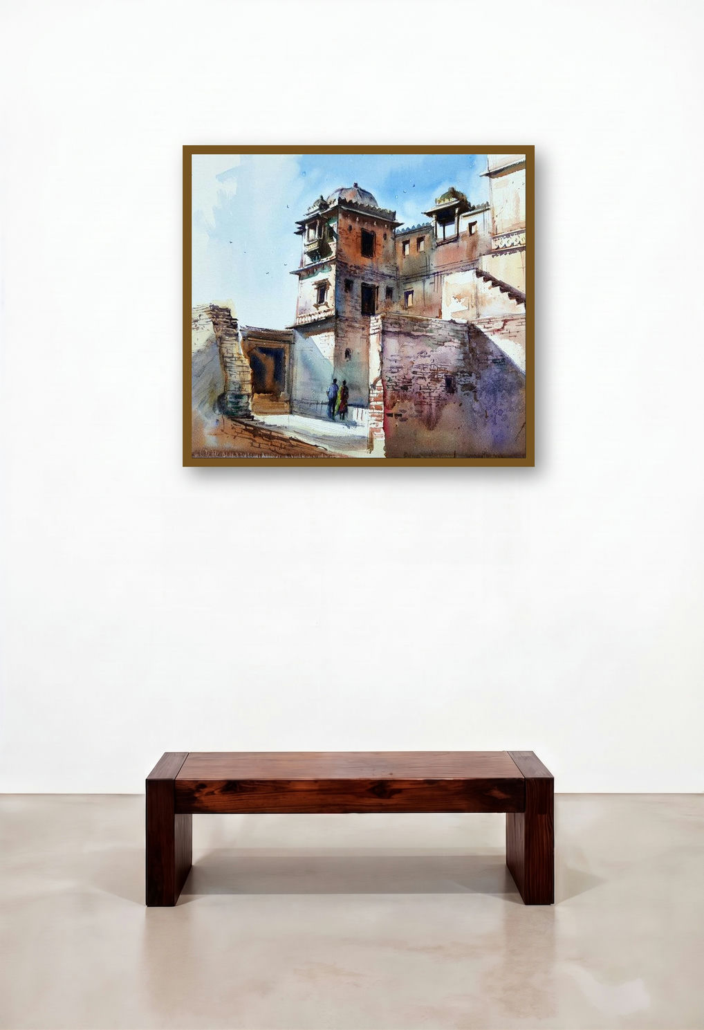 Fall In Love With Chittorgarh Fort (Echoes of the Past) by artist Gulshan Achari displayed in a Luxury Lounge