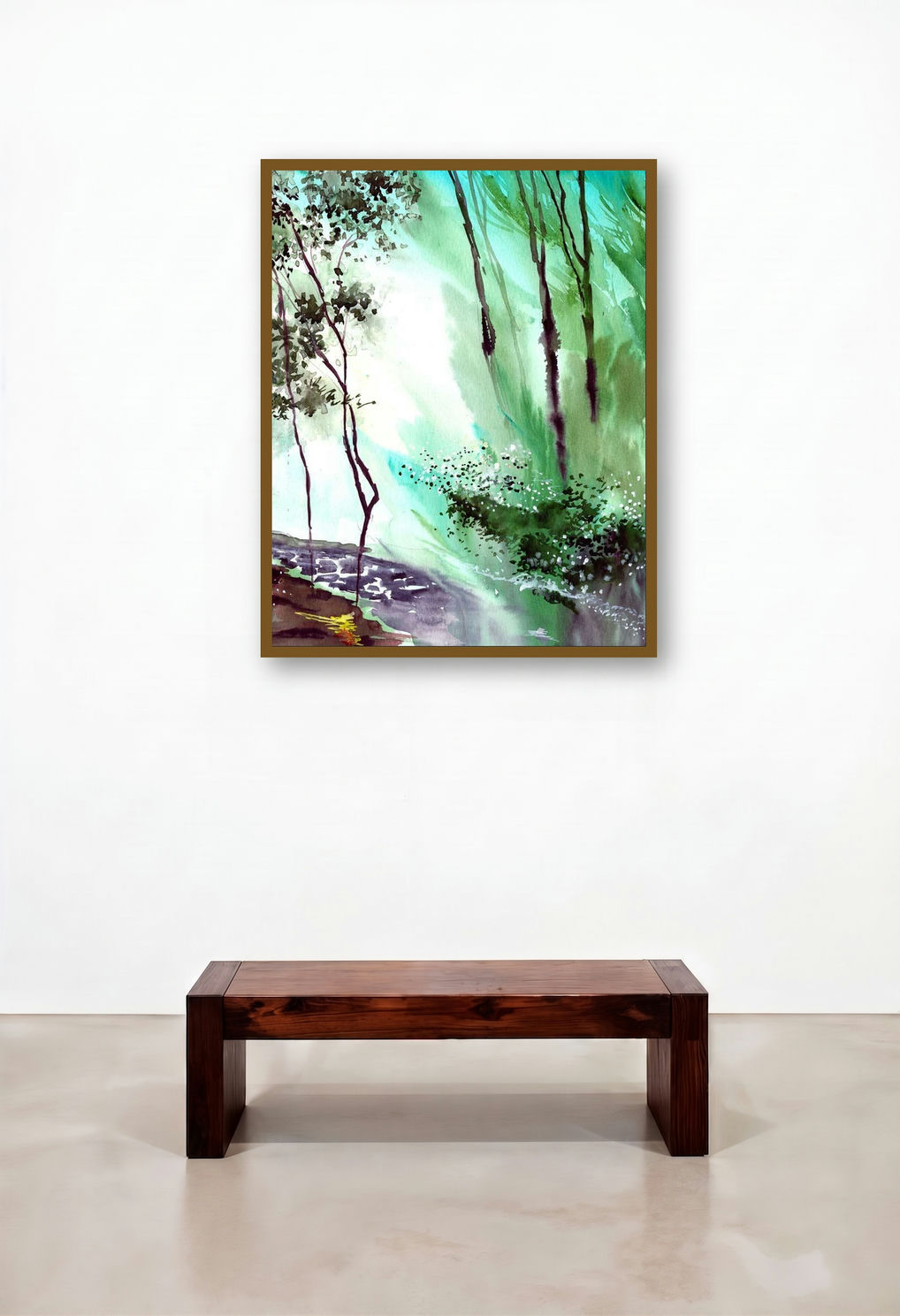 Falling Light by artist Anil Nene displayed in a Art Deco Executive Office